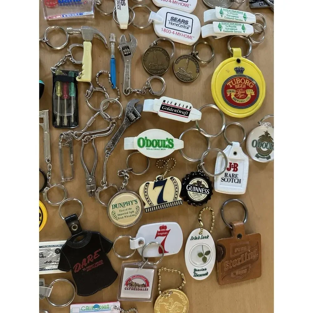 149 VTG COOL Keychains Bottle Openers Tools Advertisement LA Gear Beer Sears Etc